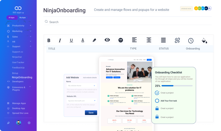 onboarding checklist leave note