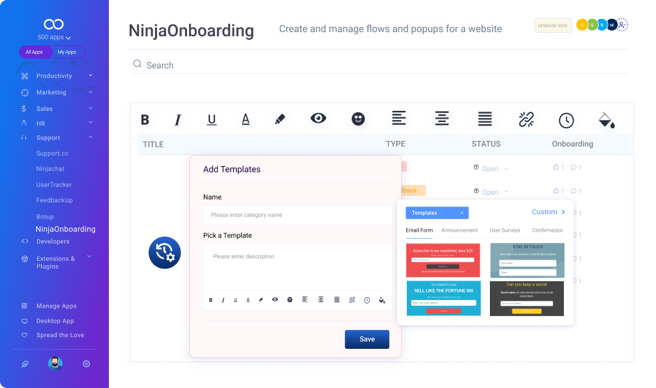 onboarding process leave note